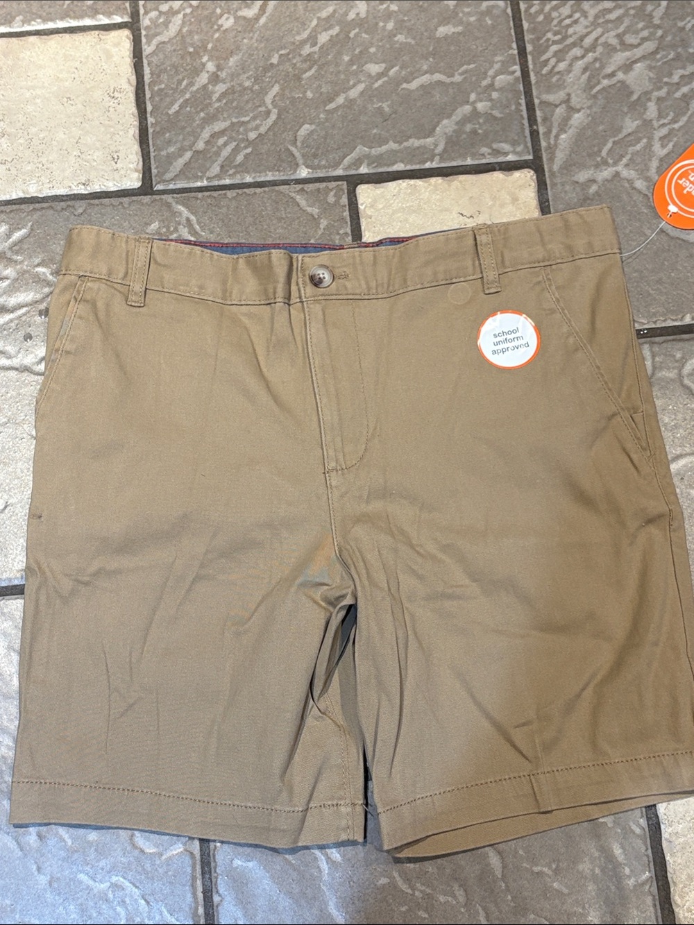 New wonder, nation khaki school uniform shorts, boys 14 husky